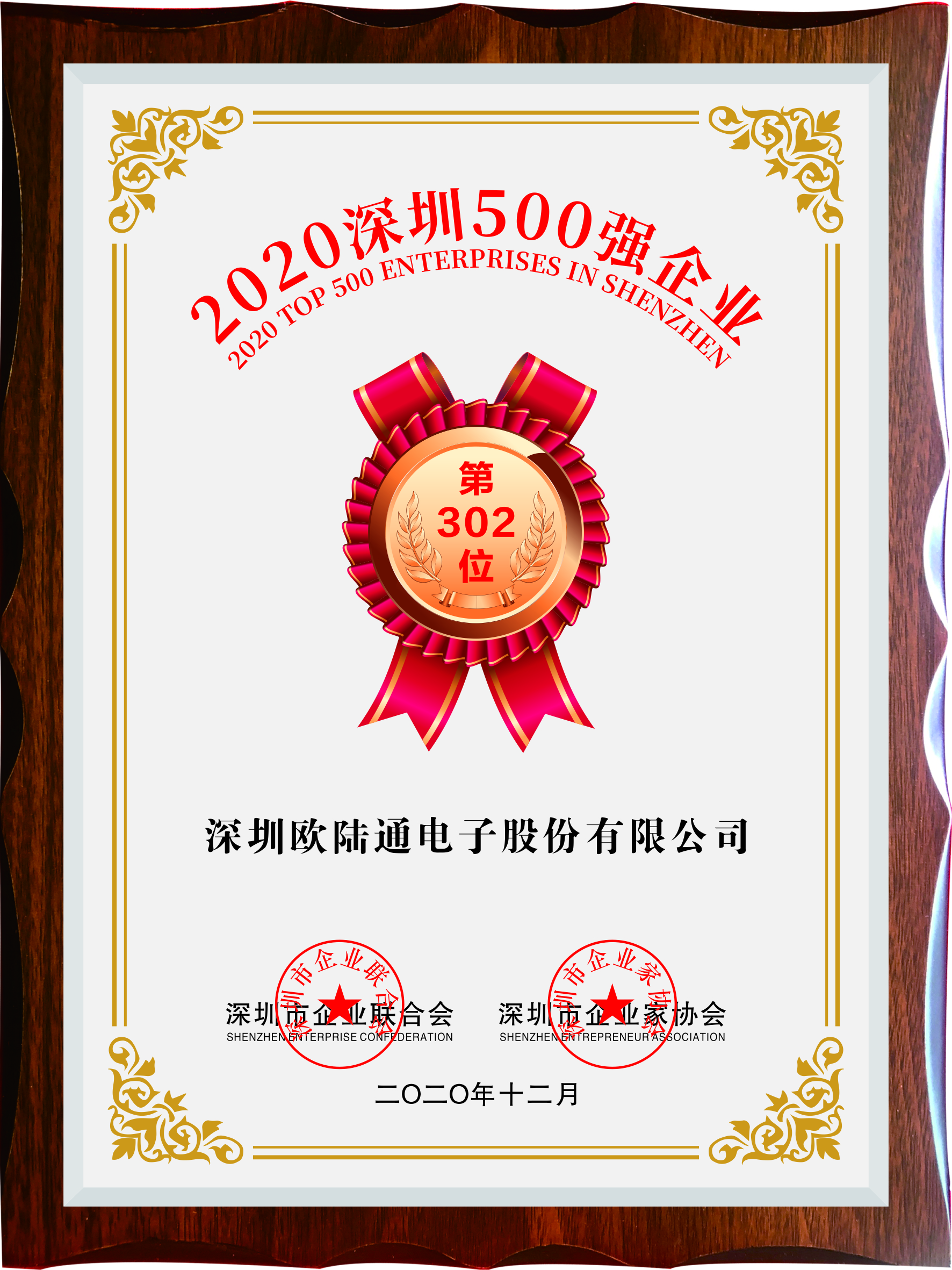 2020 Shenzhen Top 500 Enterprises